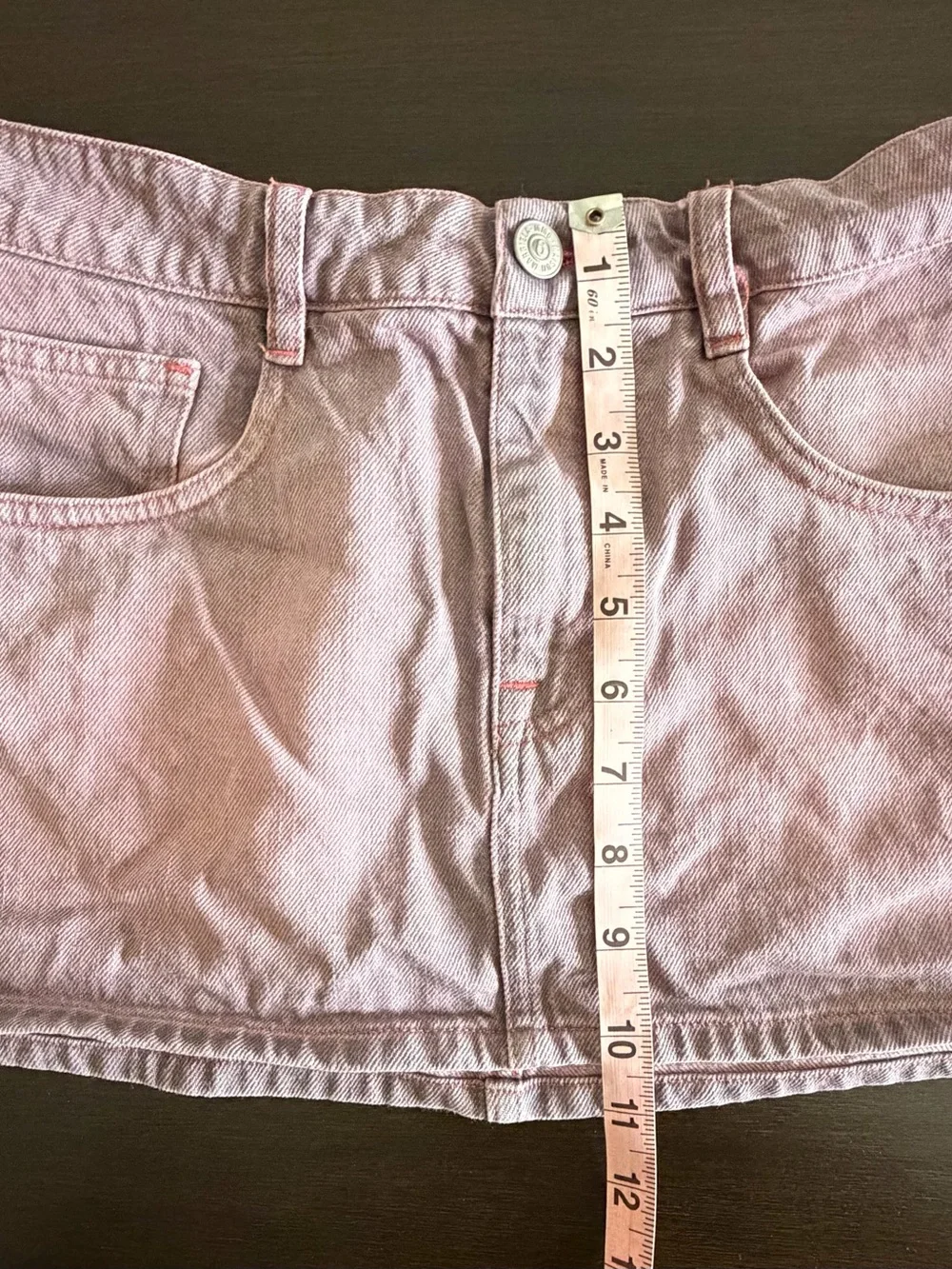 MM6 Maison Martin Margiela Mauve Denim Mini Skirt